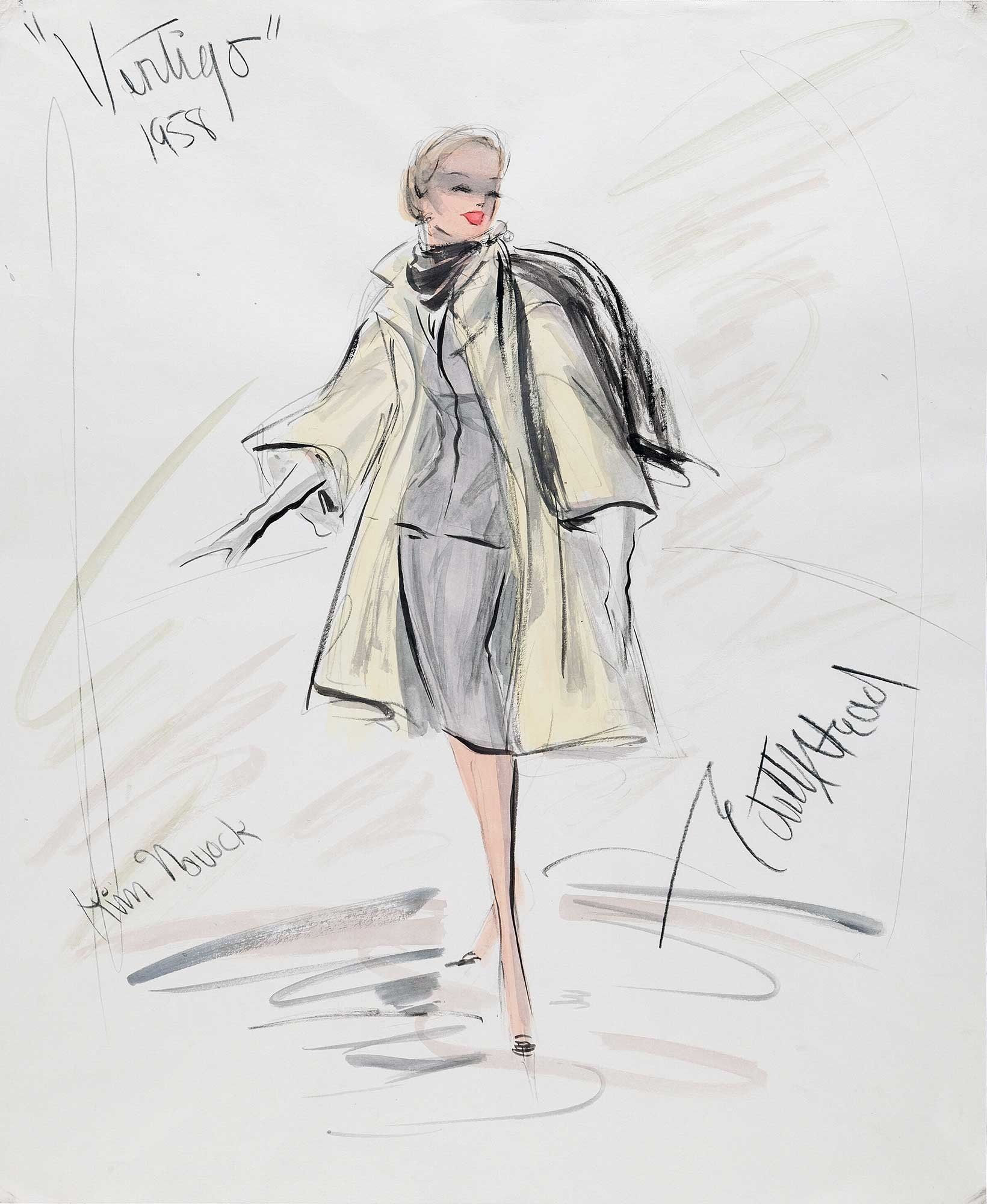 Madeleine Elster Costume Sketch from Vertigo, in Brian Peck's That's ...