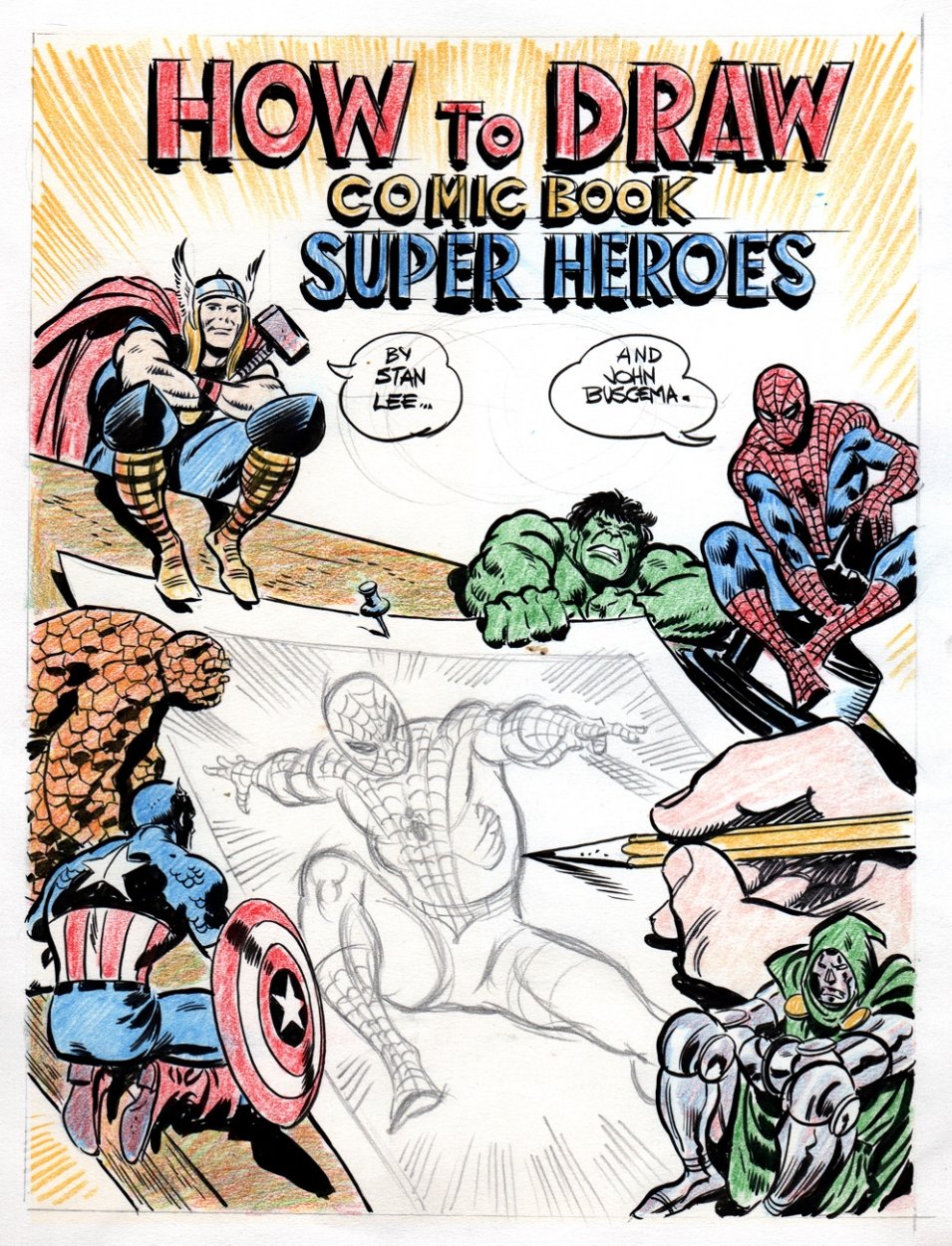 How to Draw Comics the Marvel Way Book SuperHeroes) cover