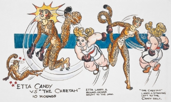 Etta CANDY vs. THE Cheetah - 10 Rounds Comic Art