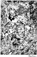 Cyclops and Phoenix Poster, Comic Art