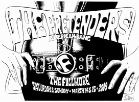Pretenders Fillmore Poster March 2009 Comic Art