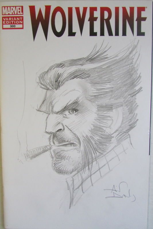 Alan Davis Wolverine In Michael Benhams Sketch Covers Comic Art