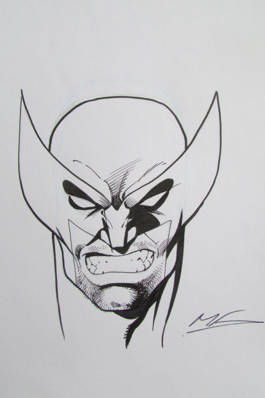 Wolverine by Mark Texeira, in Michael Benham's Remarques Comic Art Gallery  Room