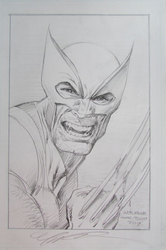 Wolverine by Mark Texeira, in Michael Benham's Remarques Comic Art Gallery  Room