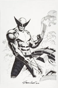 Wolverine by Mark Texeira, in Michael Benham's Remarques Comic Art Gallery  Room