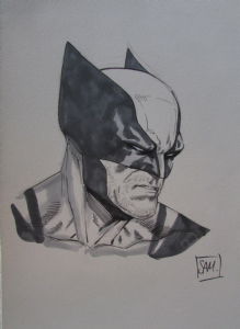 Wolverine by Mark Texeira, in Michael Benham's Remarques Comic Art Gallery  Room