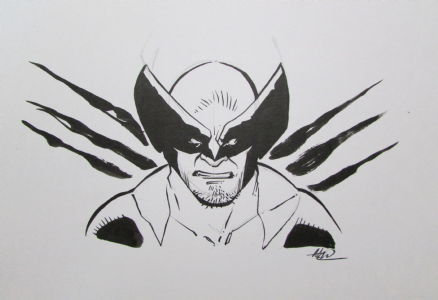 Wolverine by Mark Texeira, in Michael Benham's Remarques Comic Art Gallery  Room