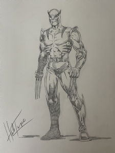 Wolverine by Mark Texeira, in Michael Benham's Remarques Comic Art Gallery  Room