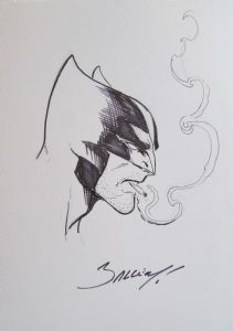 Wolverine by Mark Texeira, in Michael Benham's Remarques Comic Art Gallery  Room