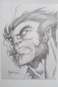 Wolverine by Mark Texeira, in Michael Benham's Remarques Comic Art Gallery  Room