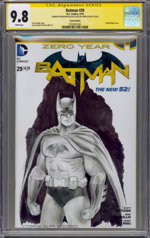 Batman by Brian Massa, in Tim DeAngelis's Slabbed Sketch Cover Gallery Comic  Art Gallery Room