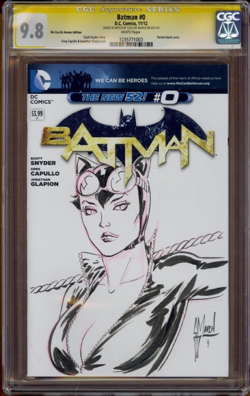 Catwoman By Guillem March In Tim Deangeliss Slabbed Sketch Cover
