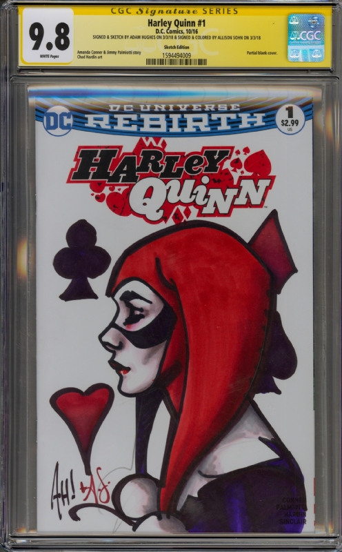 Harley Quinn By Adam Hughes And Allison Sohn In Tim Deangelis S Slabbed Sketch Cover Gallery Comic Art Gallery Room harley quinn by adam hughes and allison