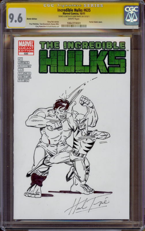 Hulk vs Wolverine by Herb Trimpe, in Tim DeAngelis's Slabbed Sketch ...