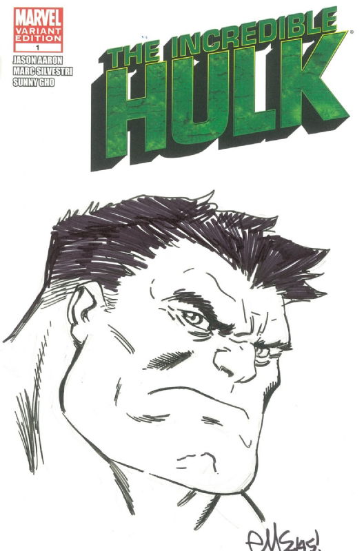 Hulk by Ed Mcguinness, in Andre Chee's My Blank Variant Sketches Comic ...