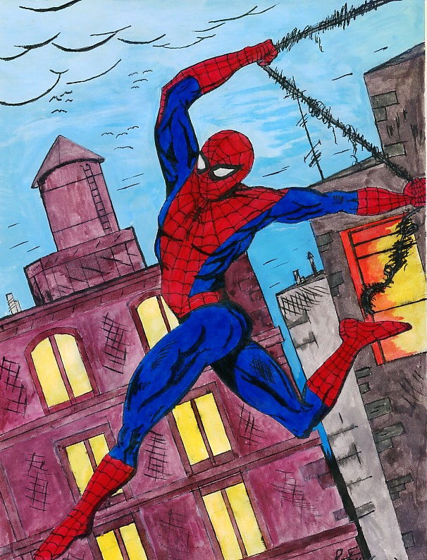 Spidey, in Rodney Gregory's Rod Gregory Comic Art Gallery Room