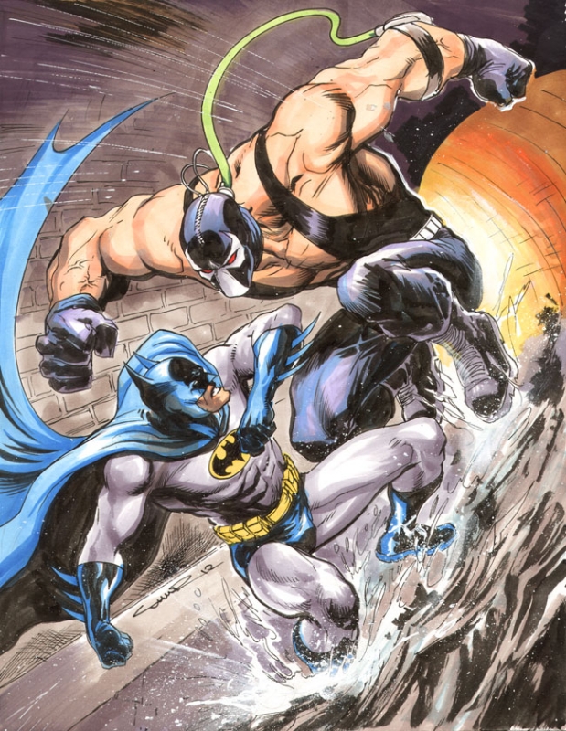 Batman vs Bane by Cinar, in John Braun's Misc. Comic Art Gallery Room