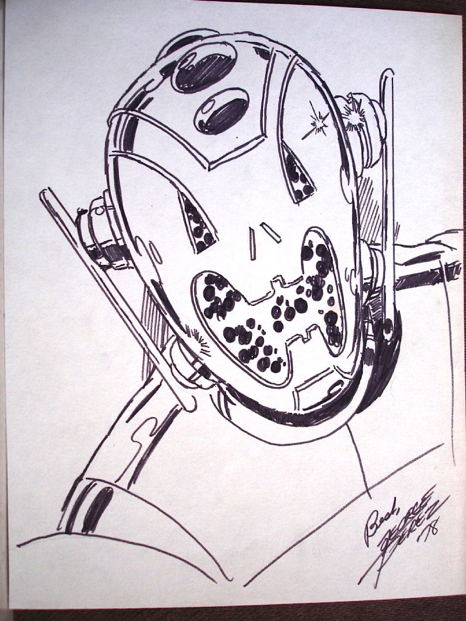 Ultron Bust Vintage In Michael Lovitzs Perez Pin Ups Sketches Comic Art Gallery Room 0847