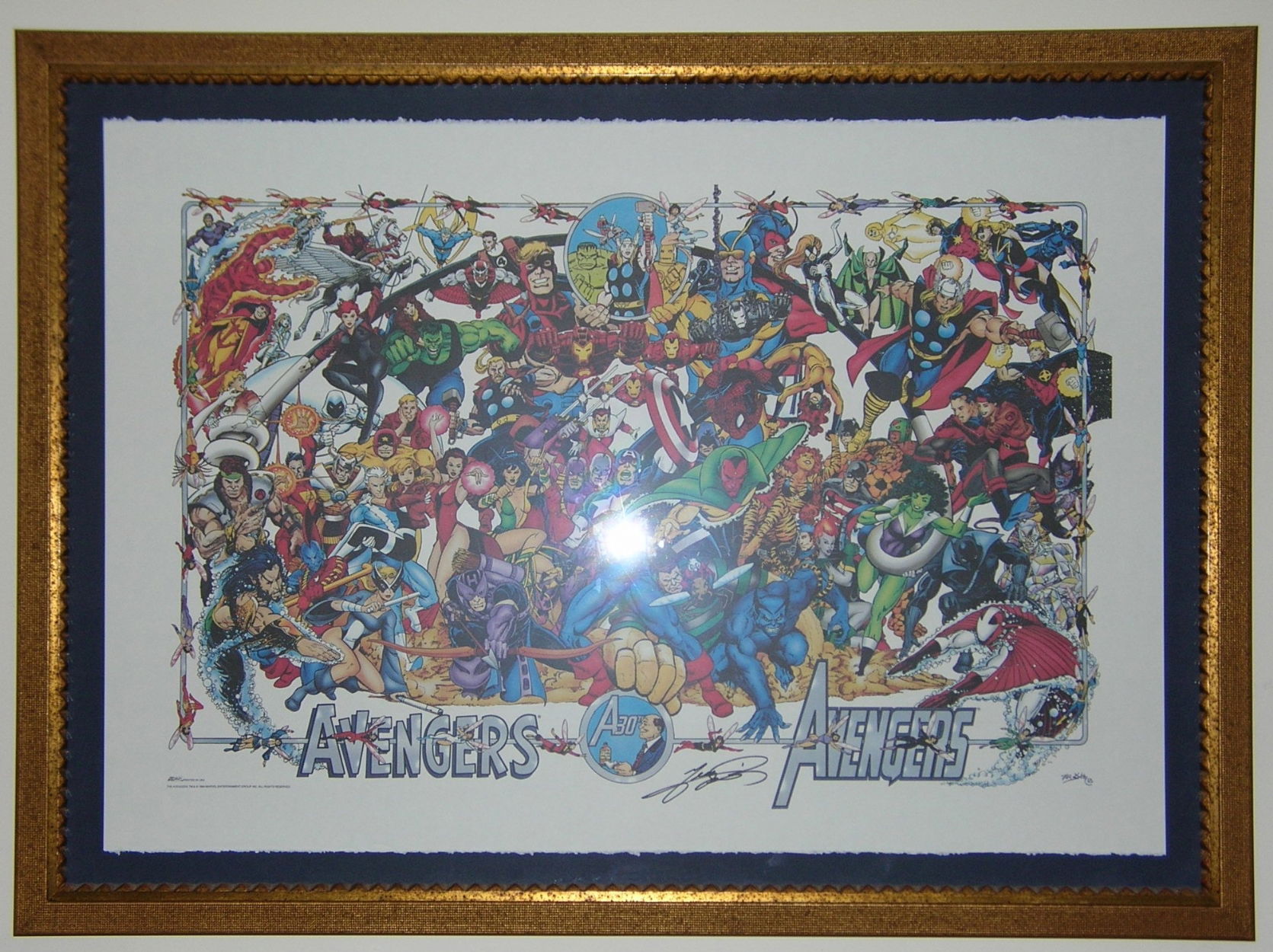 Avengers 30th Anniversary, in Michael Lovitz's Framed Lithographs Comic ...