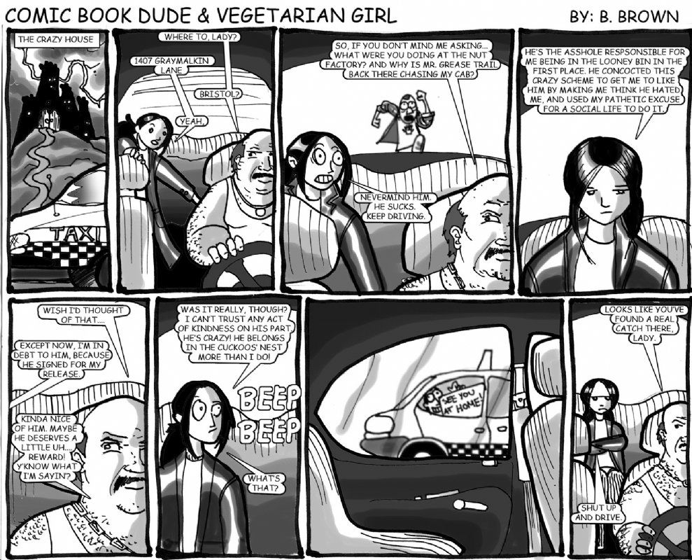 21 Taxicab Confessions In Dan Blouin S Comic Book Dude And Vegetarian Girl Comic Art Gallery Room