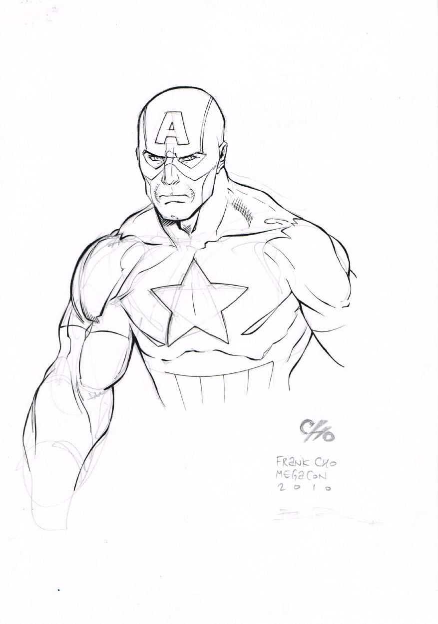 Captain America - Frank Cho, in J B's The Belmont Gallery Comic Art ...