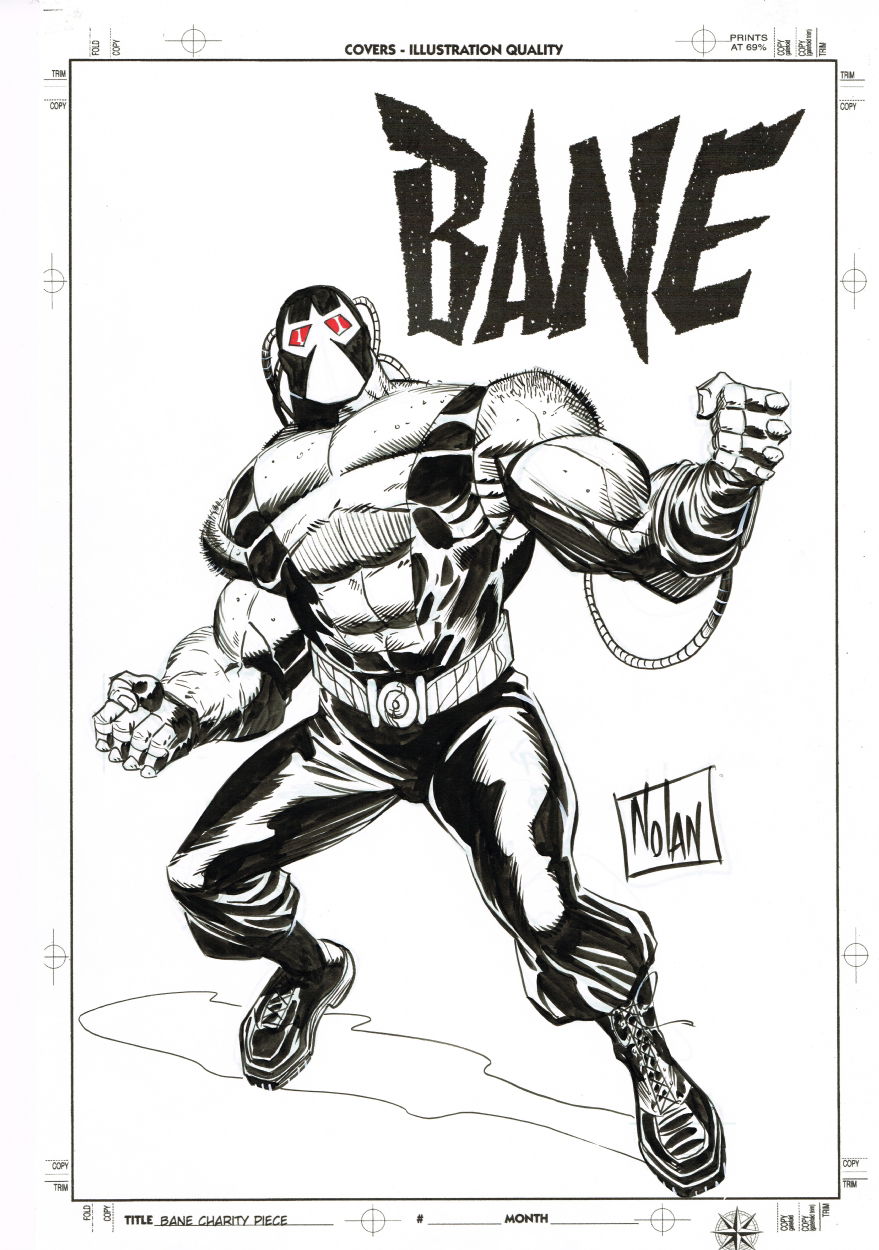 Bane - Graham Nolan, in J B's The Belmont Gallery Comic Art Gallery Room