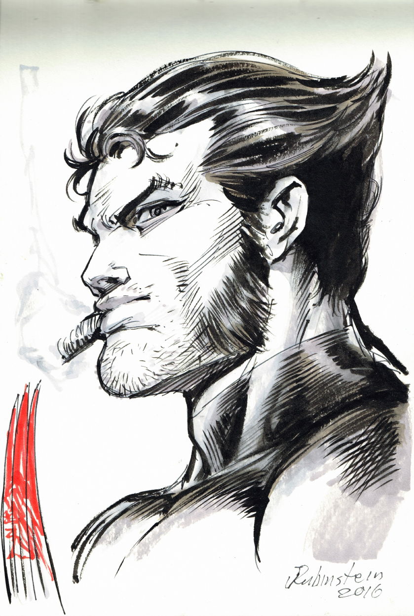 Wolverine with Bloody Claw - Rubinstein (Kristina's Sketchbook), in J B ...