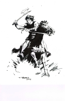 Conan Riding a Horse - Tom Yeates Comic Art
