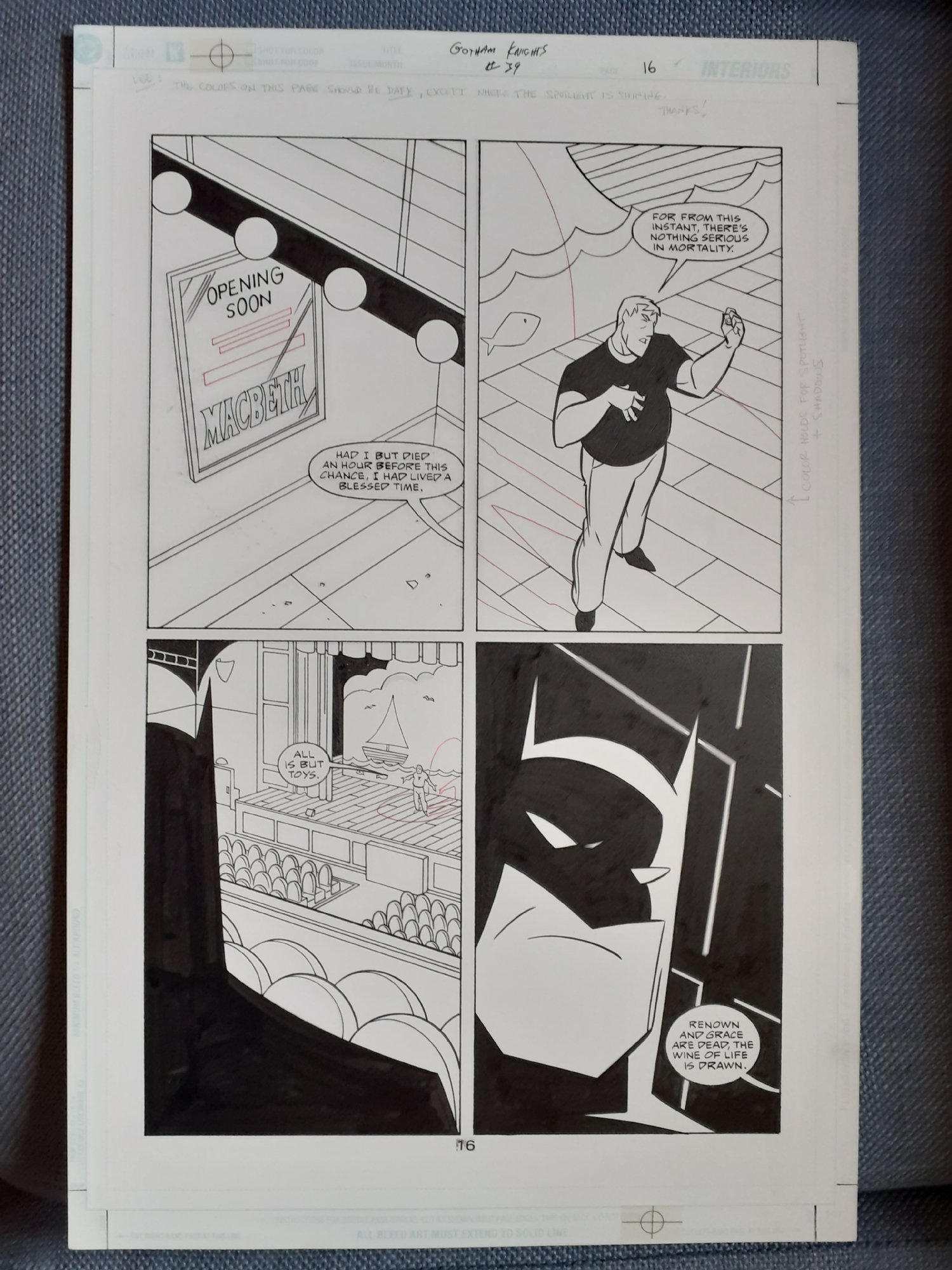 DC Comics -- BATMAN Gotham Knights nº39.  Autor: Tim Levins , in  ENRIQUE ALONSO's DC. PAGES .· ▻ FOR SALE ◅ · Comic Art Gallery Room