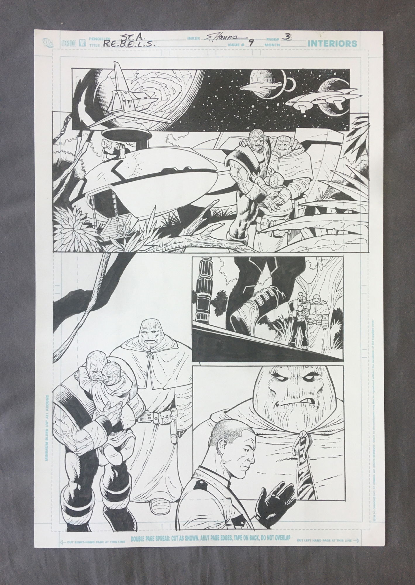 Rebels Vol.2 #9 pg. 3 pencilled by Claude St. Aubin, inked by