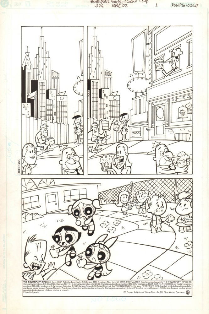 Powerpuff Girls 26 P 1 Blossom Bubbles And Buttercup At School 01 Garcia And Decarlo In Enrique Alonso S Dc Pages For Sale Comic Art Gallery Room