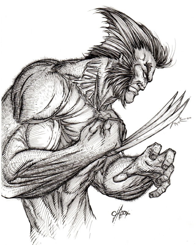 Snikt!, in Calvin Henio's Pencils & Inks Comic Art Gallery Room