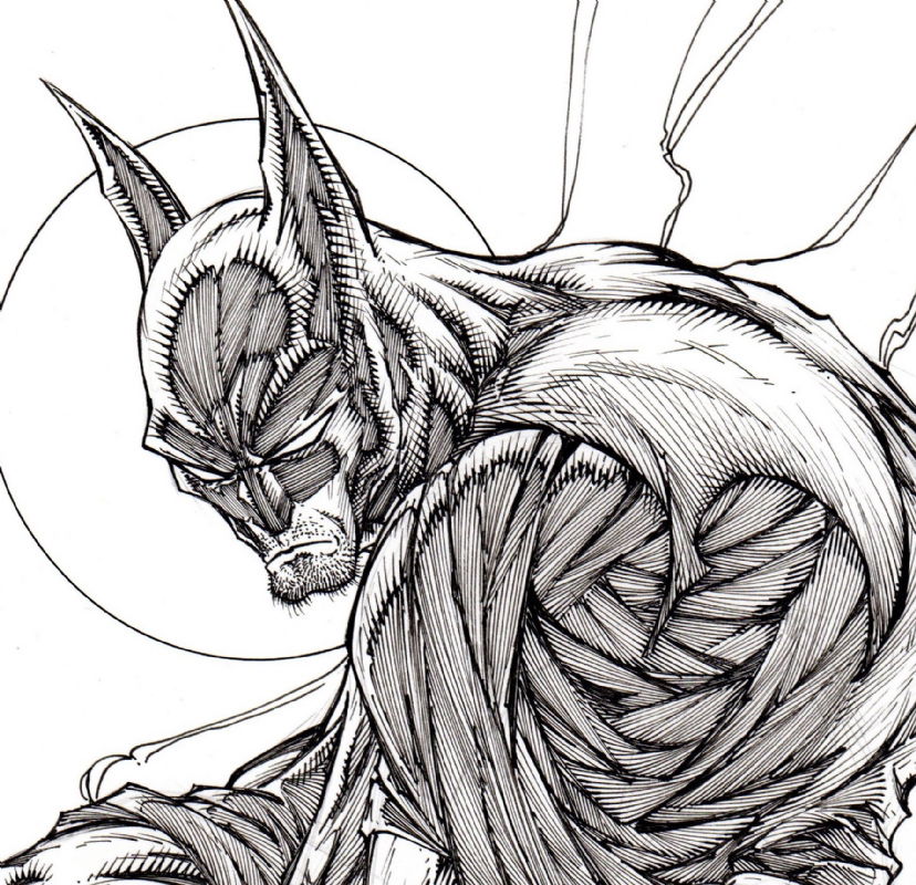 Batman, in Calvin Henio's Pencils & Inks Comic Art Gallery Room