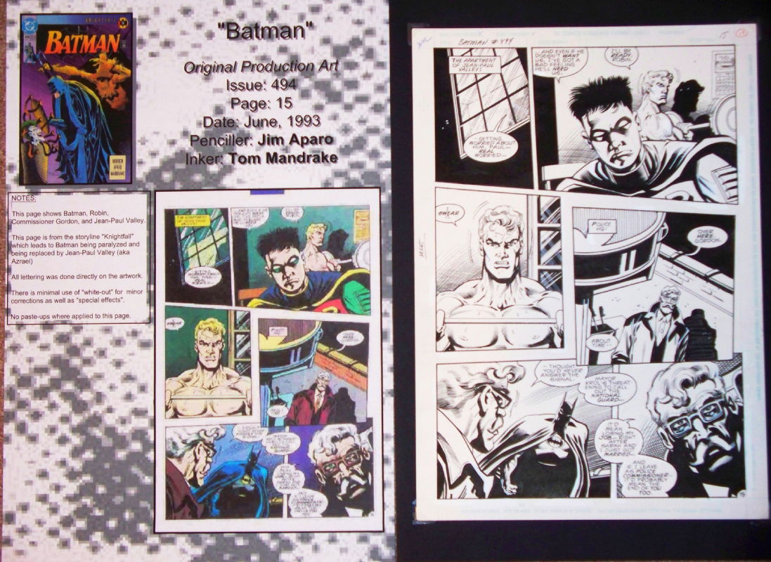 Batman #494, Page 15, in Murray CLACK's BATMAN Comic Art Gallery Room