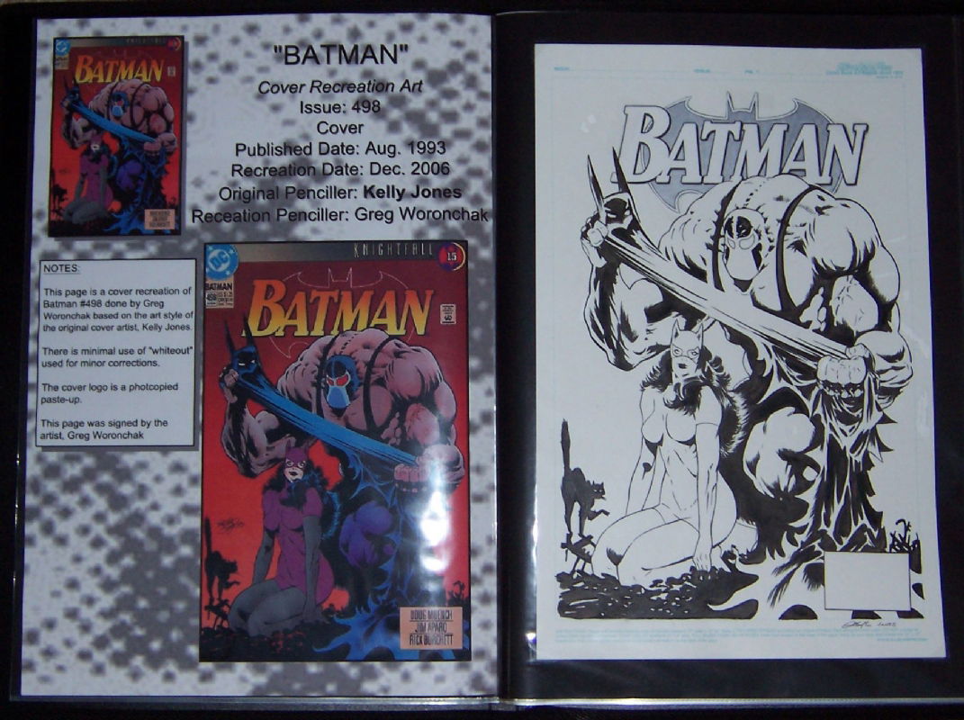 Batman #498, Cover Recreation, in Murray CLACK's BATMAN Comic Art Gallery  Room