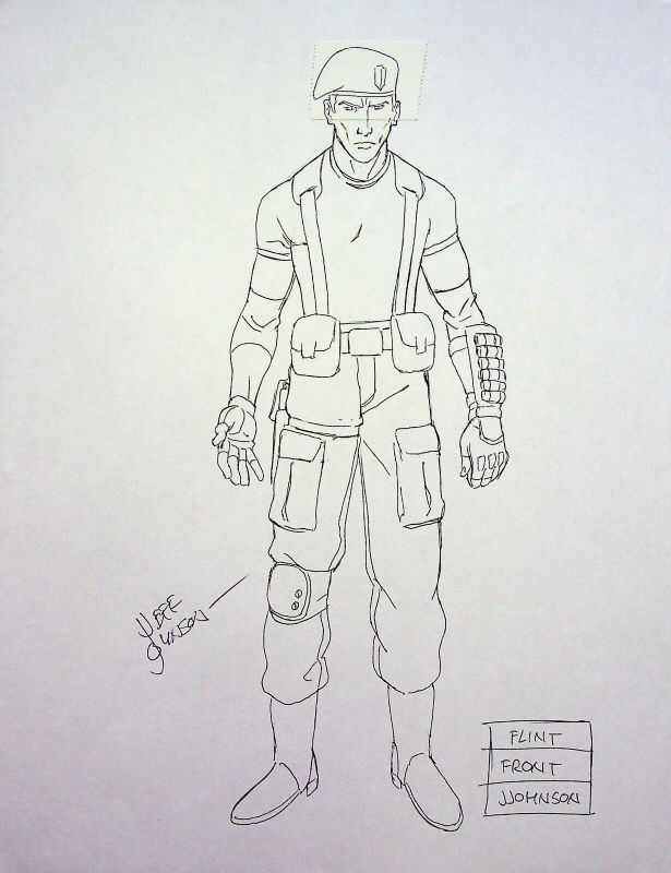 Flint Model Sheet Gi Joe Resolute In Scott Jamess Jeff Johnson Comic Art Gallery Room 9162