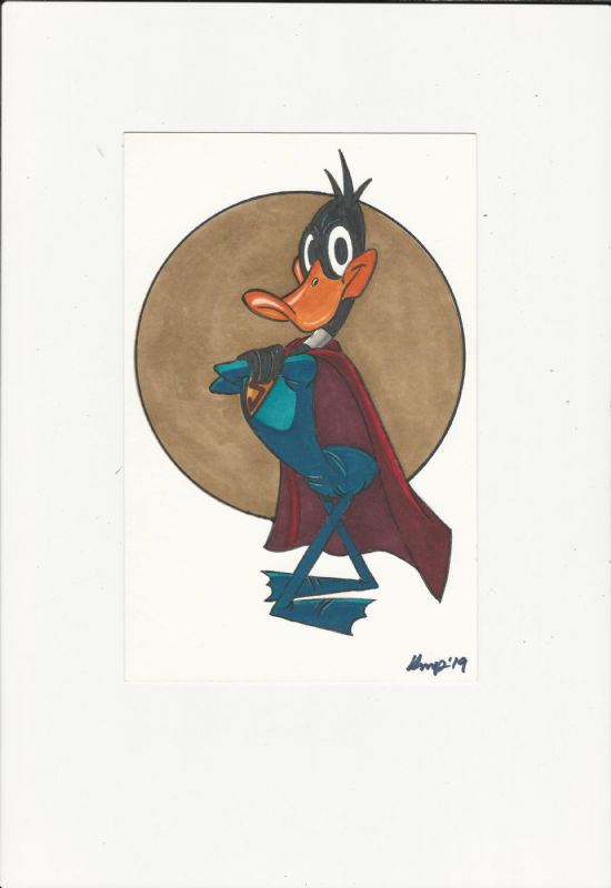 Adi Michael Oil on Canvas Daffy Duck 80 X 120cm 