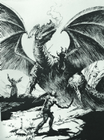 Savage Sword Conan v Dragon Comic Art