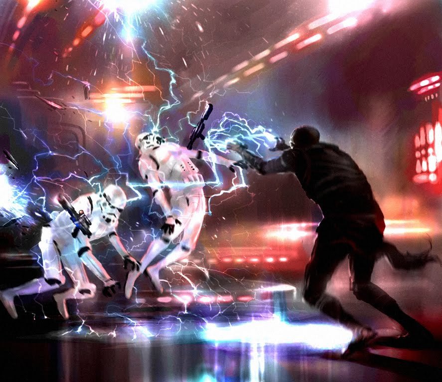 Star Wars: The Force Unleashed II: (concept) force lightning , in Frank  Teran's Frank Teran: Artwork and Illustrations Comic Art Gallery Room