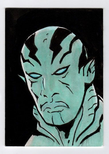 Abe Sapien, in Greg Moutafis's * Greg Moutafis - Sketchcards Comic Art ...