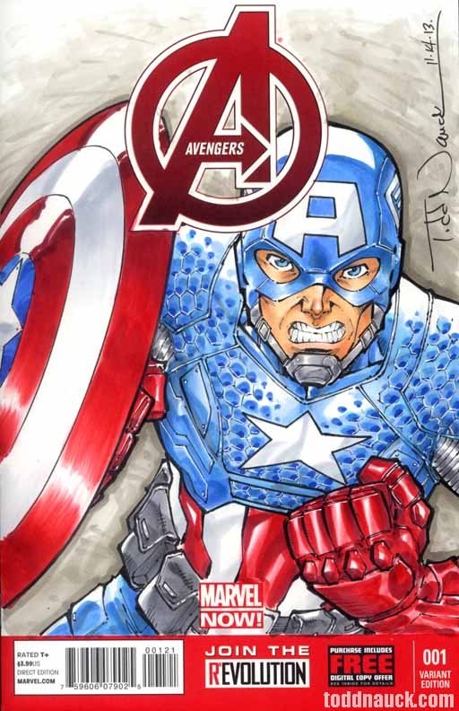 Captain America in Avengers Endgame (Chris Evans) Colored Pencil Drawing  Print (Jump)