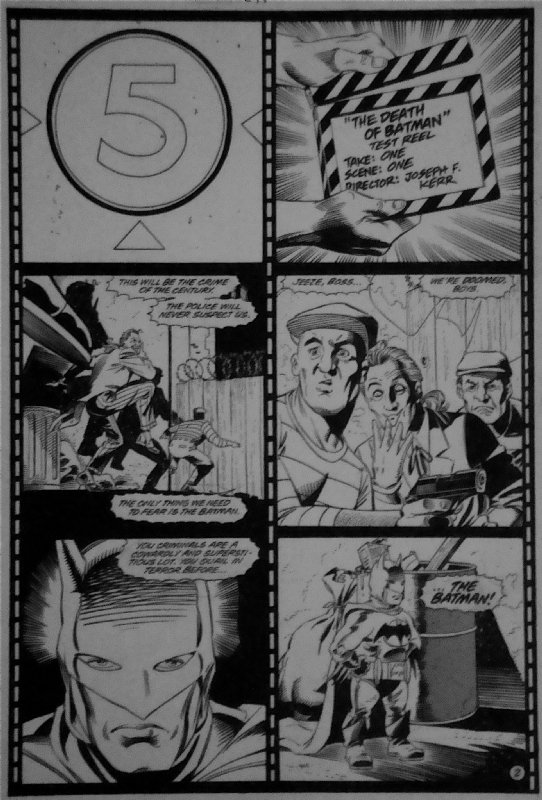 Detective Comics # 671 1994 Knightquest: The Crusade: The Cutting Room  Floor pg 2 by Graham Nolan & Scott Hanna , in Michael Molinario's Batman:  Knightquest, The Crusade (1993) DC Comics Comic Art Gallery Room