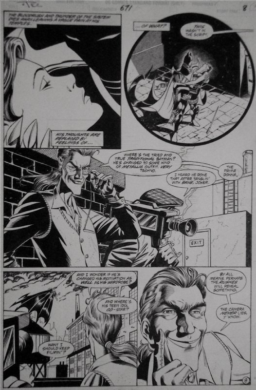 Detective Comics # 671 1994 Knightquest: The Crusade: The Cutting Room  Floor pg 8 by Graham Nolan & Scott Hanna , in Michael Molinario's Batman:  Knightquest, The Crusade (1993) DC Comics Comic Art Gallery Room