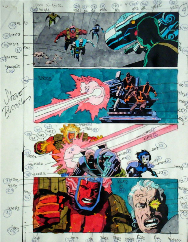 X-Force # 8 1992 Flashed Before My Eyes Color guide pg 4 by Mike 