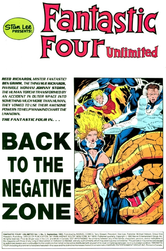 1993 Roy Thomas & Herb Trimpe Fantastic Four Unlimited No.3 