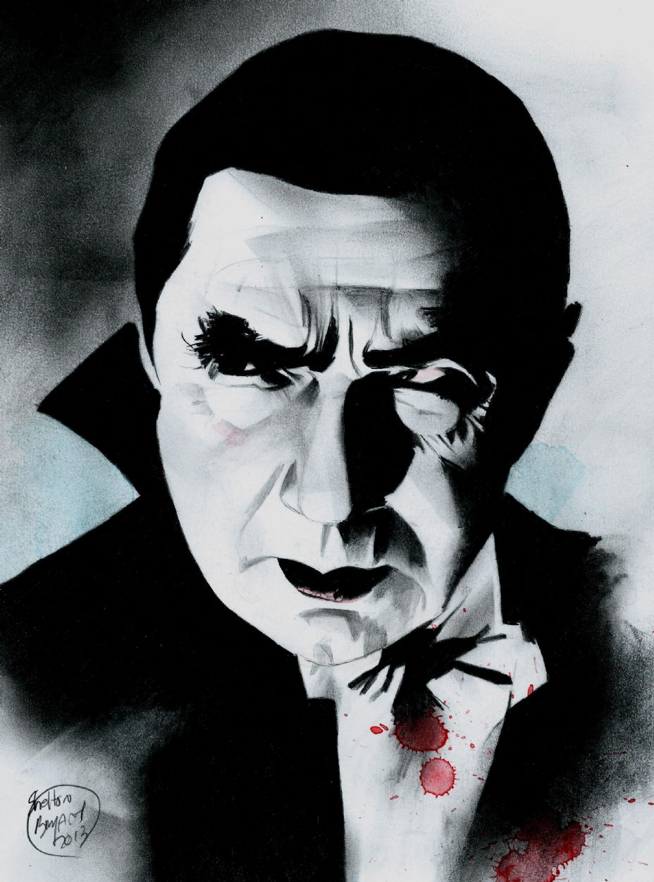 Bela Lugosi~DRACULA, in Shelton Bryant's HORROR Comic Art Gallery Room