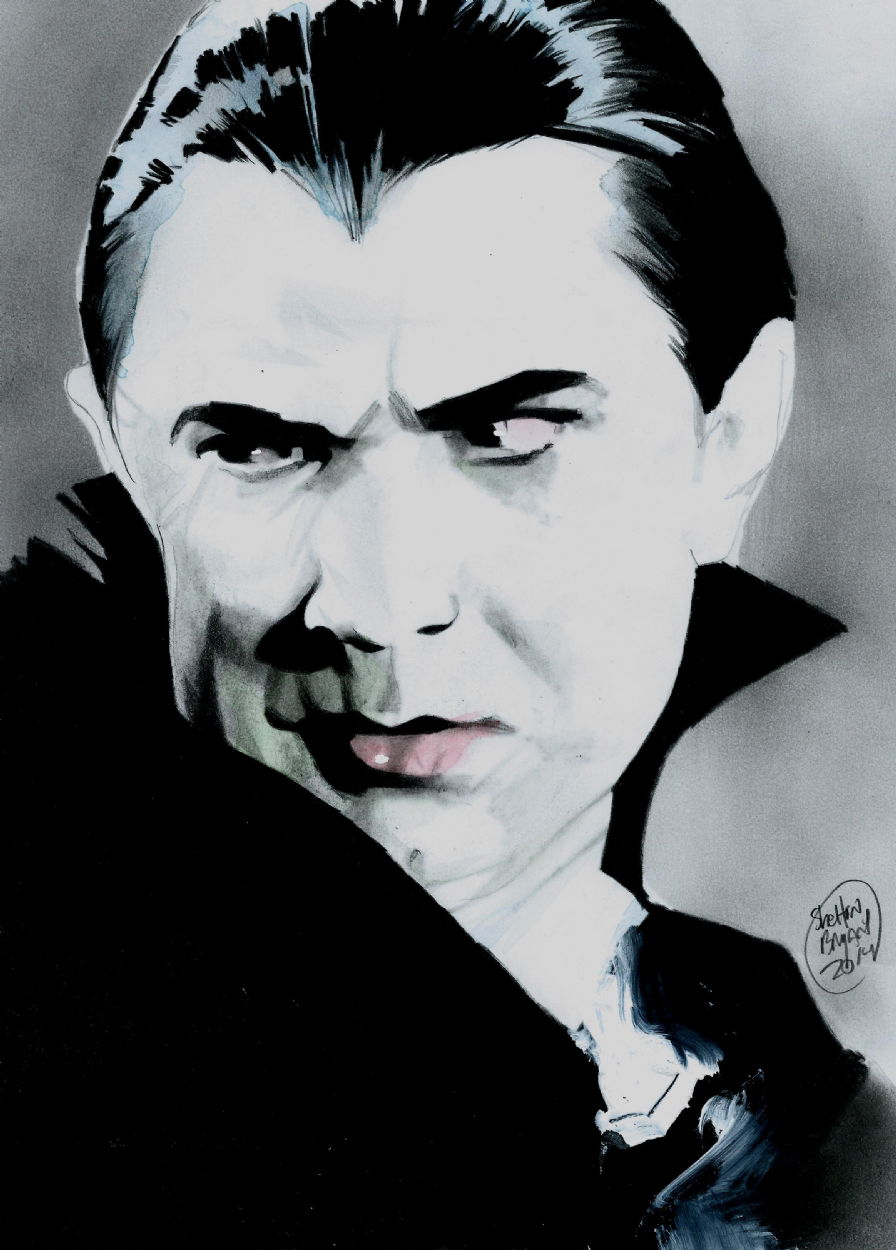 BELA LUGOSI~DRACULA, in Shelton Bryant's HORROR Comic Art Gallery Room