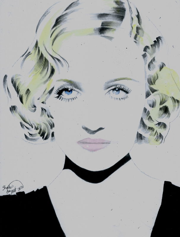 Carole Lombard, in Shelton Bryant's ICONS Comic Art Gallery Room