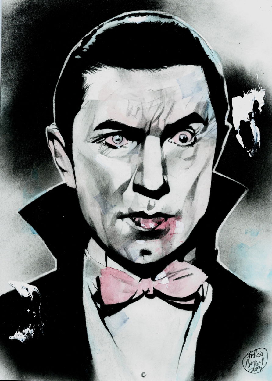 Bela Lugosi~DRACULA, in Shelton Bryant's ICONS Comic Art Gallery Room