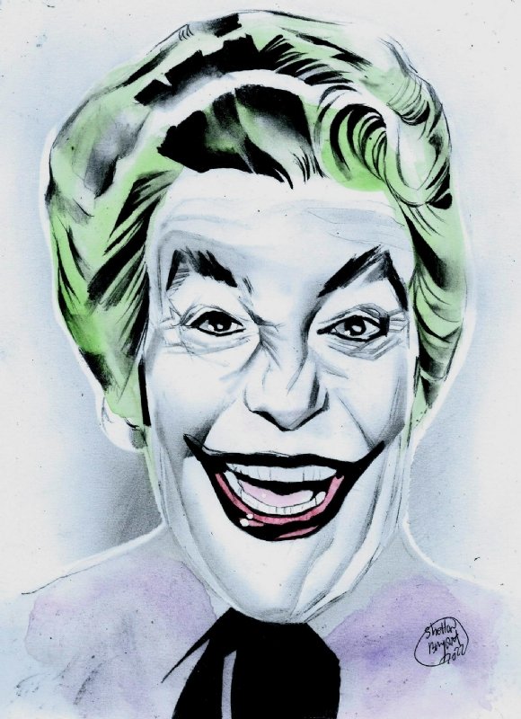 Cesar Romero Joker In Shelton Bryants 66 Comic Art Gallery Room